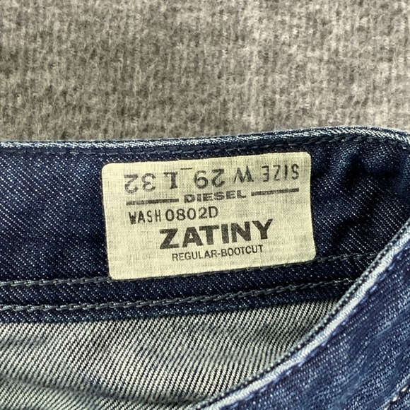 Diesel Zatiny Jeans Men 29x32 Regular Bootcut Y2K VTG Rockabilly Button Fly - Picture 4 of 16